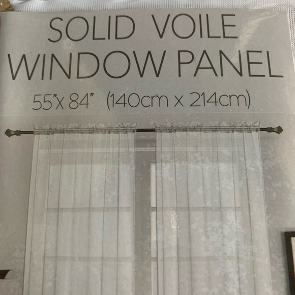 NWT Solid Sheer Pocket Rod Window Panel 55”W x84”L - Picture 3 of 7